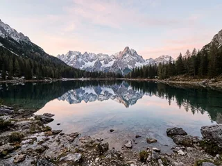Original image: Mountain lake and alpine scenery