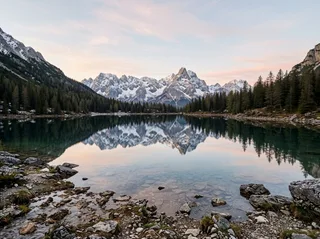 SynthID removed: Mountain lake and alpine scenery