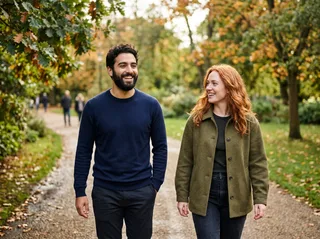 Original image: Two friends walking in a park