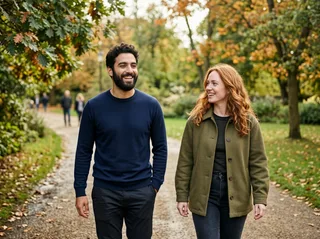 SynthID removed: Two friends walking in a park