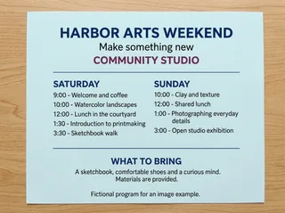 Original image: Arts festival program